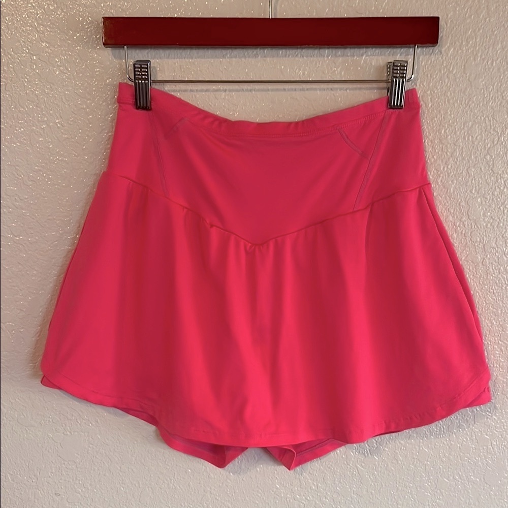 SHEIN Pink Flowy Skort Shorts